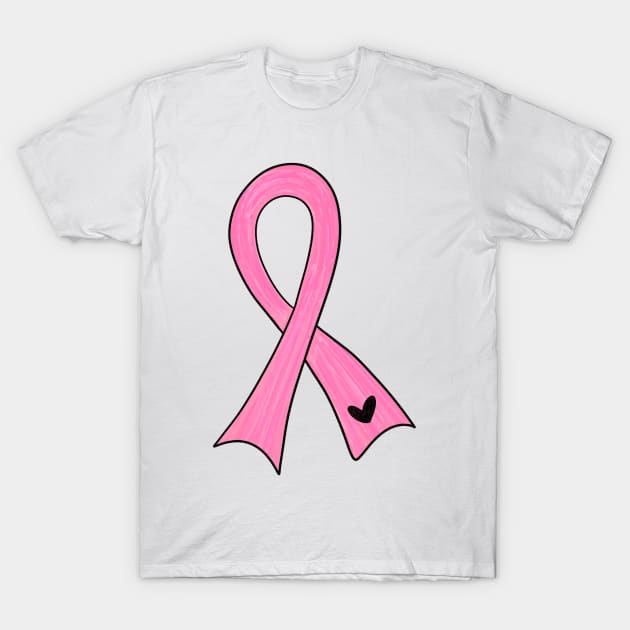 pink awareness ribbon T-Shirt by ithacaplus